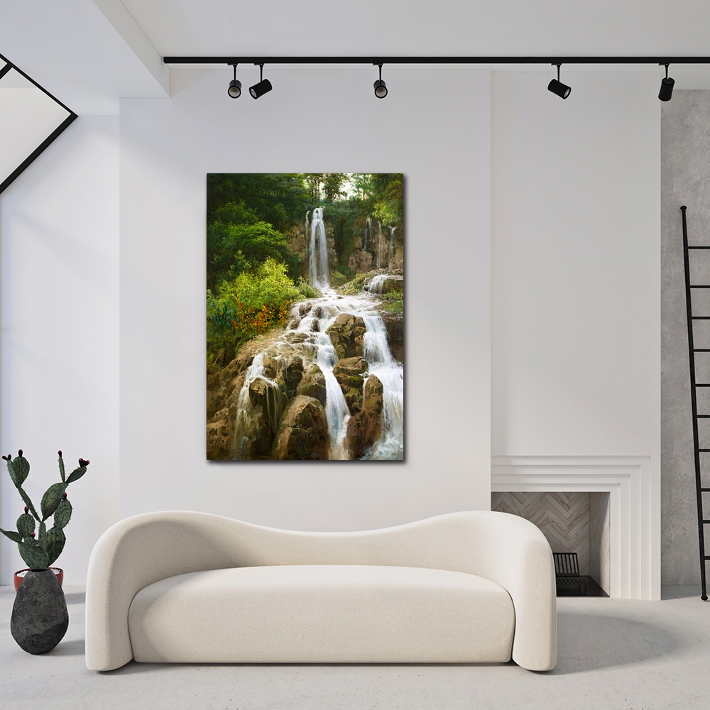 【御畫房】春水長流 國家一級畫師手繪油畫60&times;90cm(VF-67), , large