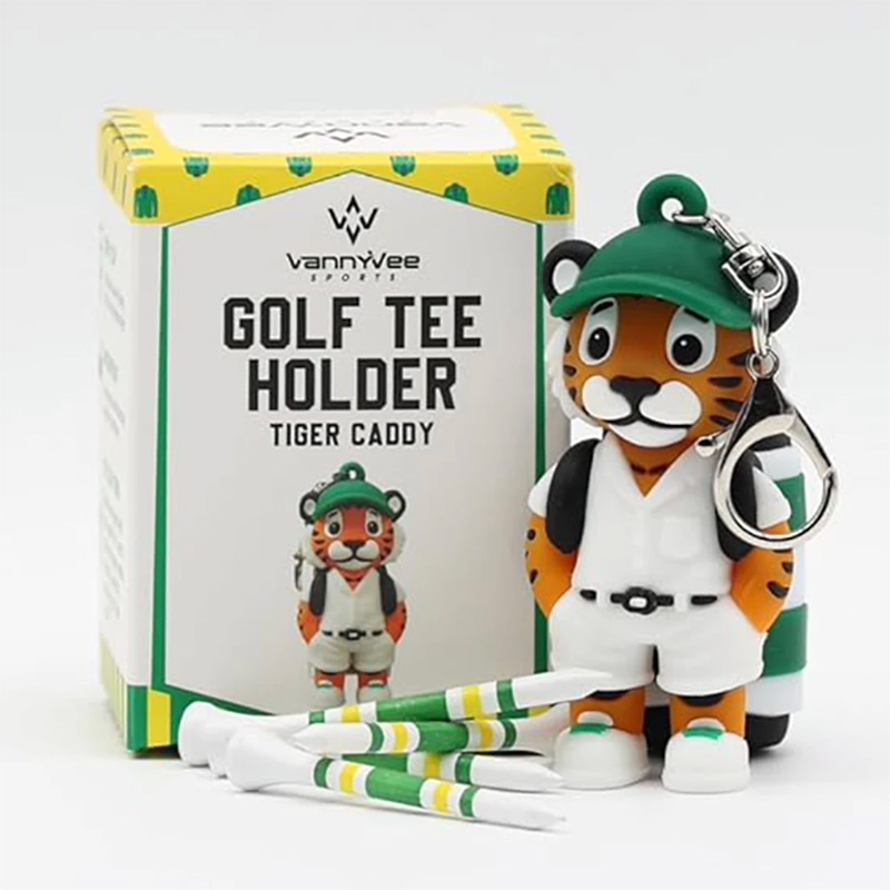 高爾夫Tee收納架 老虎球童 (內附8支Tee / 收納4支Tee), , large