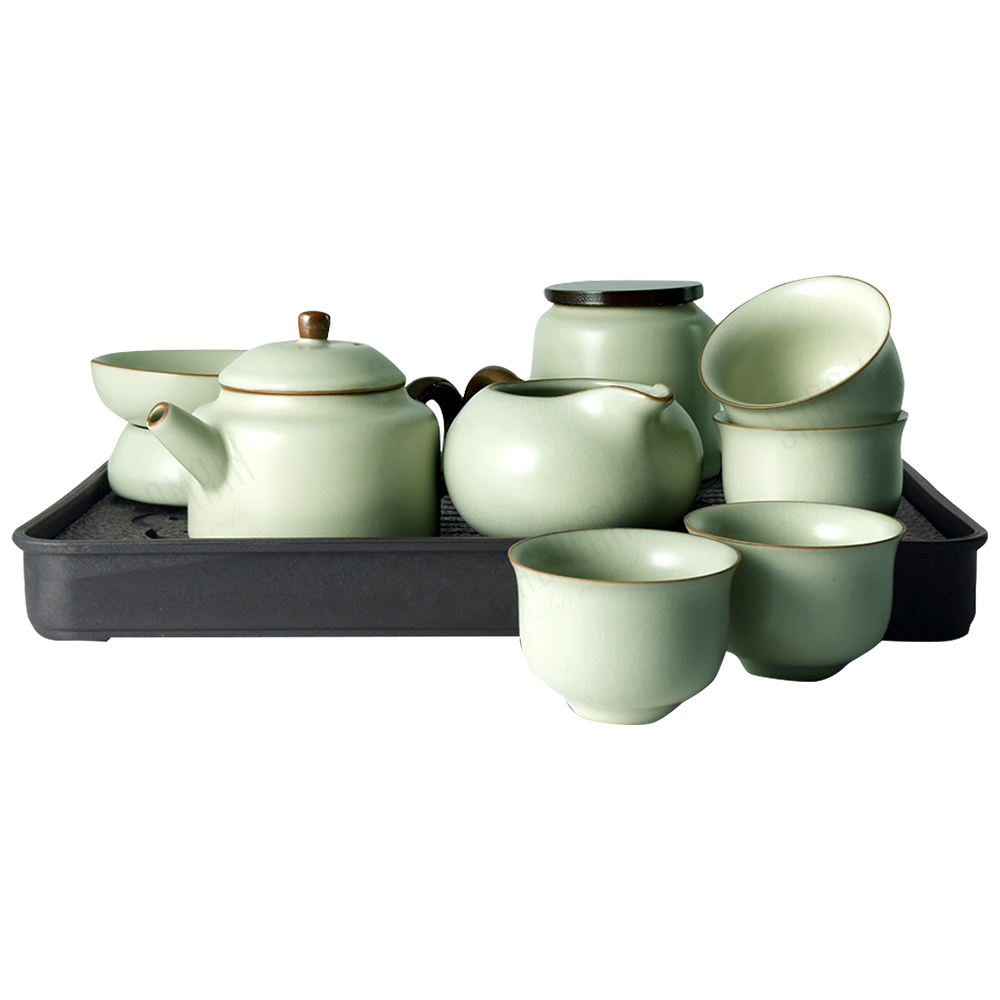 汝窯天青茶具旅組-1組, , large