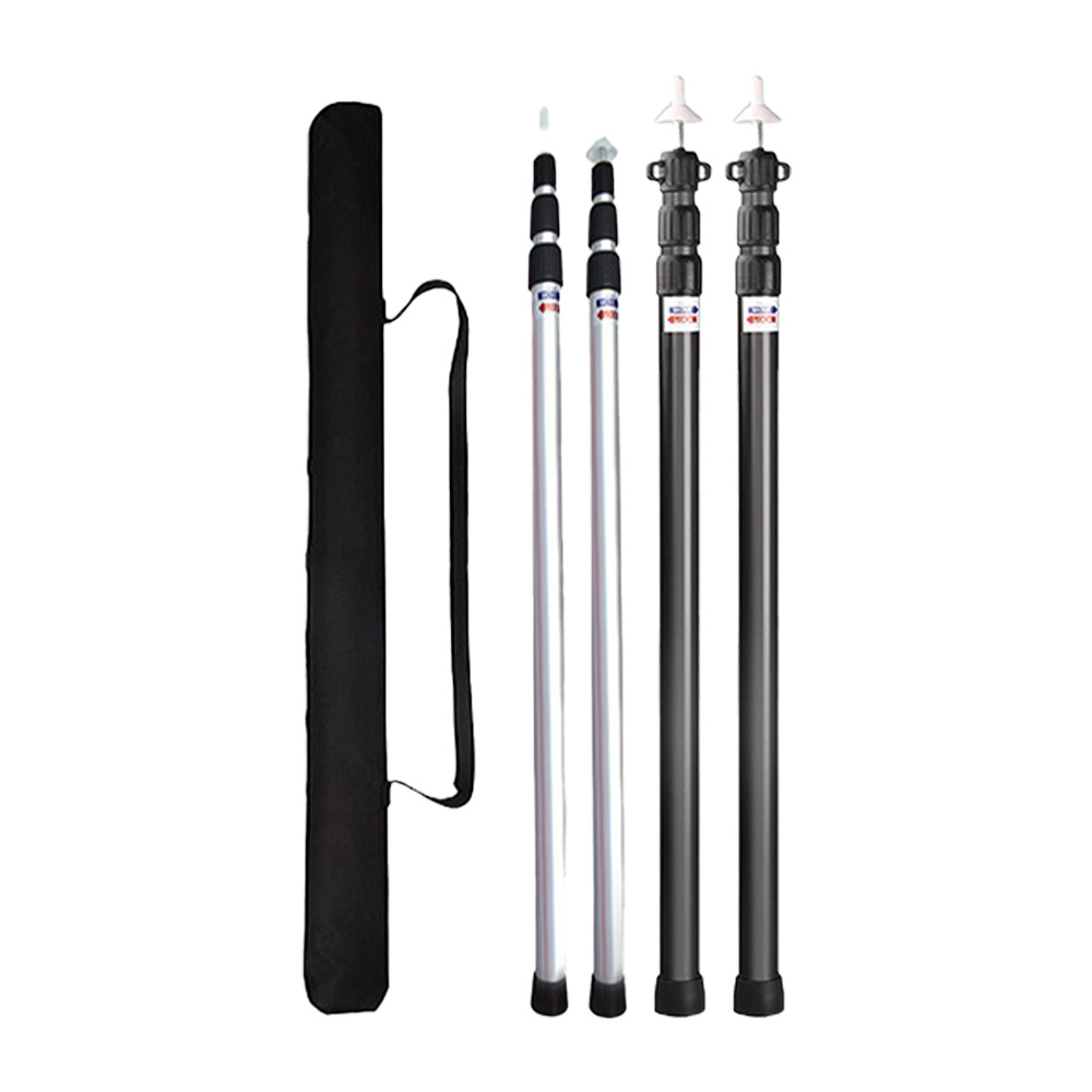 Canopy support poles 33mm, 280cm, 2.3m - Black set (2 poles + bag), , large