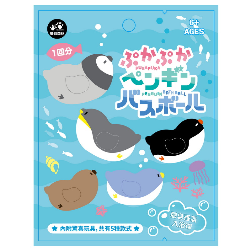 日式療癒泡澡入浴球-企鵝公仔, , large