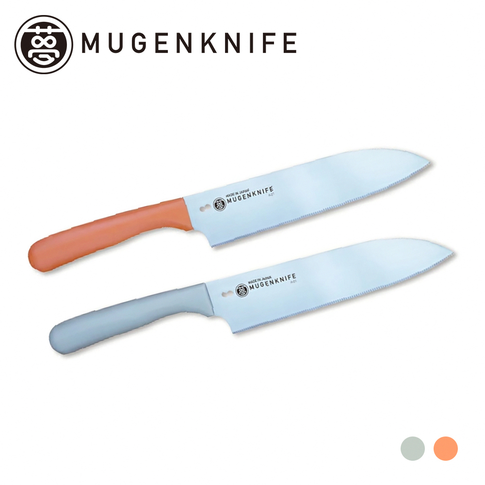 【Kyowa Industry Japan】Japan-Made Santoku Knife 17cm &ndash; Gray (Molybdenum-Vanadium Steel / Serrated Edge / Vegetable Knife / Meat Knife / Multi-Purpose Kitchen Knife / MUGEN Series), , large