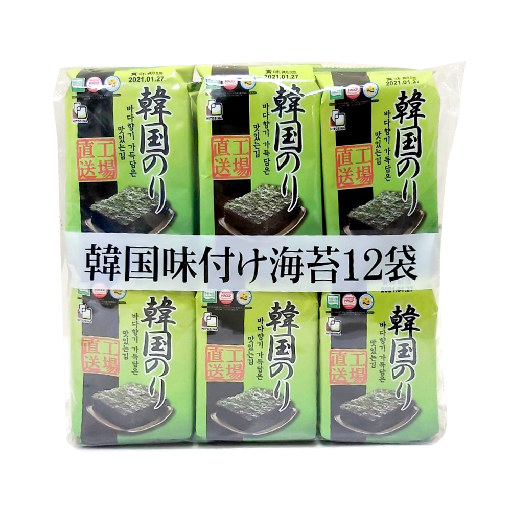 Orionjako韓國嚴選味付海苔12入, , large