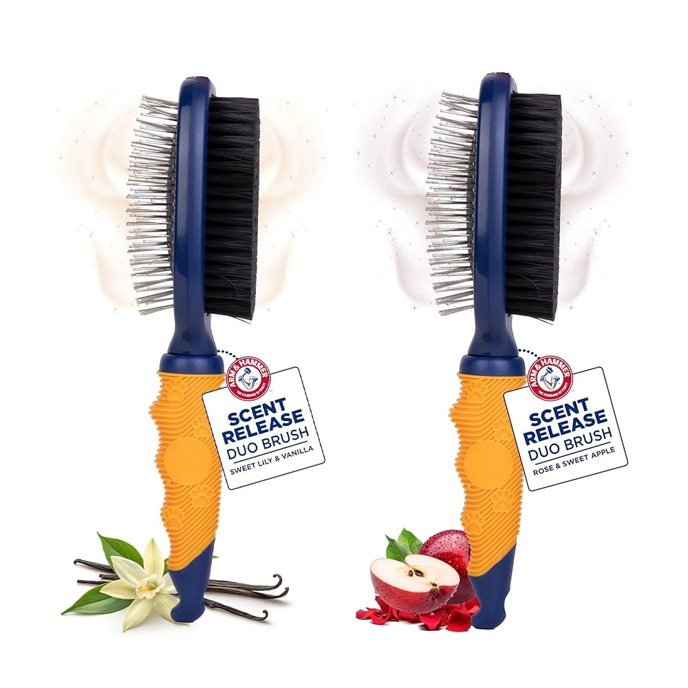 【PawHomie】ARM&HAMMER 魔法按摩清潔兩用梳 (玫瑰/香草) 寵物 寵物梳子 狗狗梳子 順毛梳 開結梳, , large
