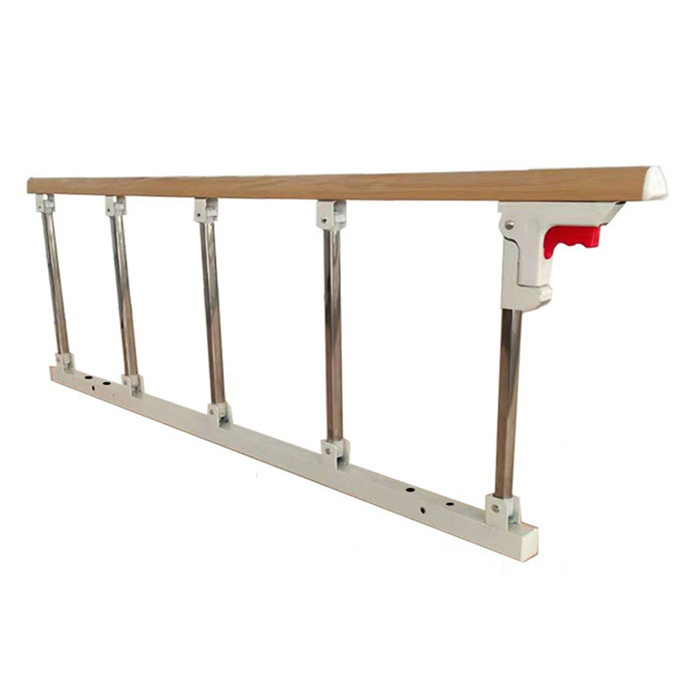 No-drill universal folding bed rail for the elderly, raise bed armrests, bedside get-up device, child safety bed rail, maternity bed rail., , large