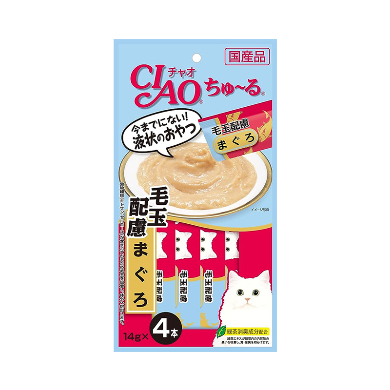 CIAO啾嚕肉泥-化毛配方(鮪魚), , large
