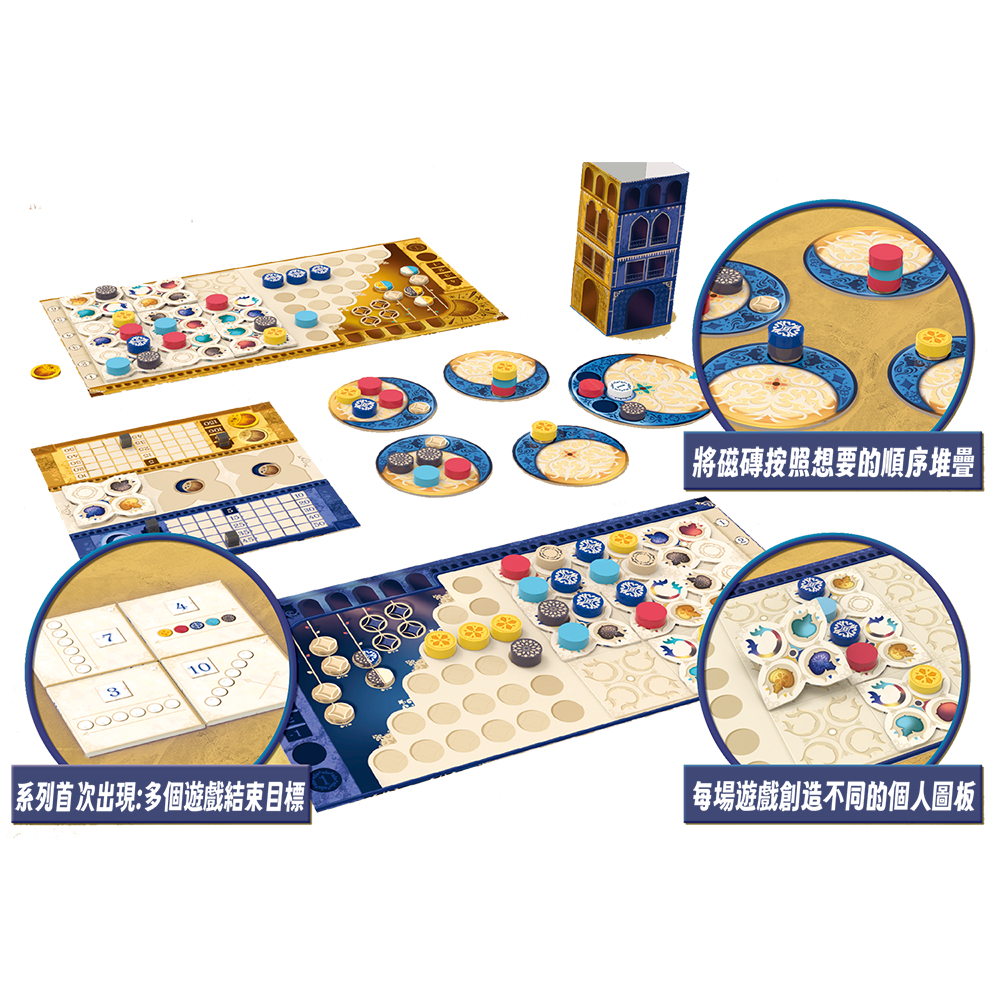 【Asmodee】花磚密語 對決 繁體中文版 Azul Duel CNT｜雙人桌遊｜策略桌遊｜情侶聚會必玩｜花磚藝術, , large