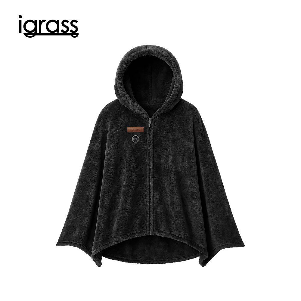 igrass outdoor heated shawl/blanket - warm misty gray, , large