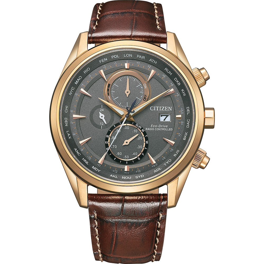 CITIZEN 星辰 空中之鷹 商務光動能電波手錶 AT8263-10H, , large
