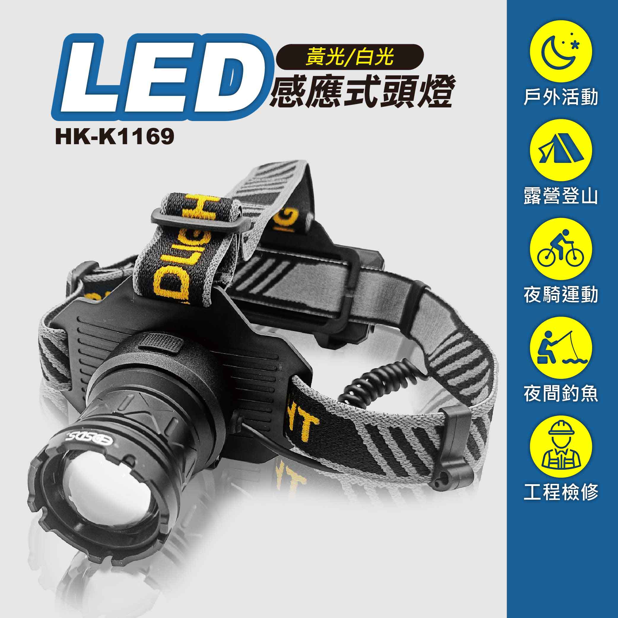 鉅玉經典｜28W 白光/黃光感應式頭燈  HK-K1169, , large