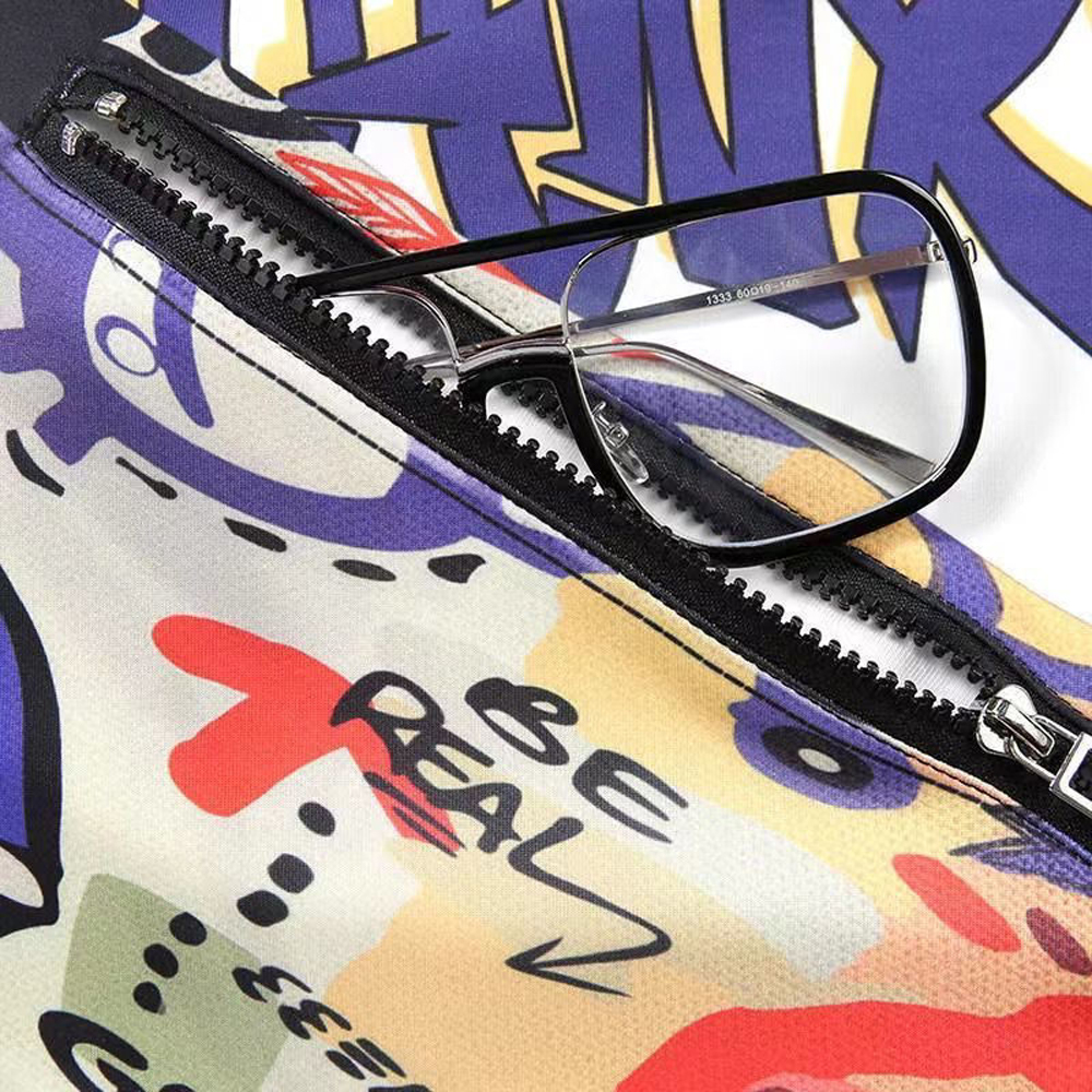 【Trendy Bag-Design T-Shirt】Short sleeve tee with a unique, eye-catching zipper design &mdash; stylish and modern., , large