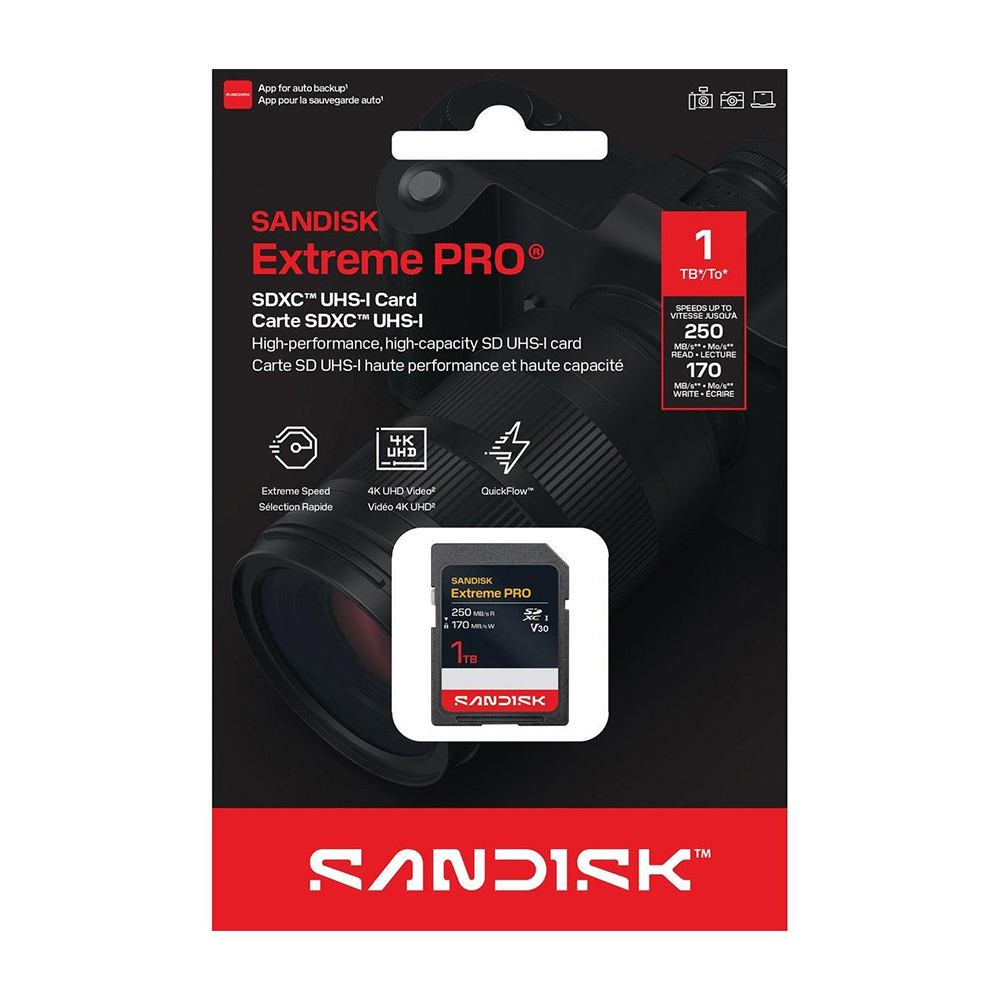 【SanDisk】Extreme PRO 1TB SDXC UHS-I U3 V30 相機用記憶卡, , large