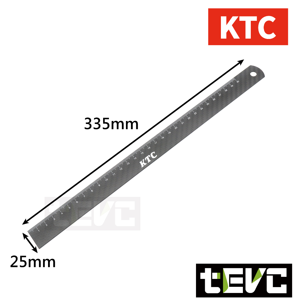 《tevc》X004 日本 KTC 正碳纖維 30CM 直尺 "超"輕量化 碳素 Carbon 直尺 量尺 短尺 畫線尺, , large