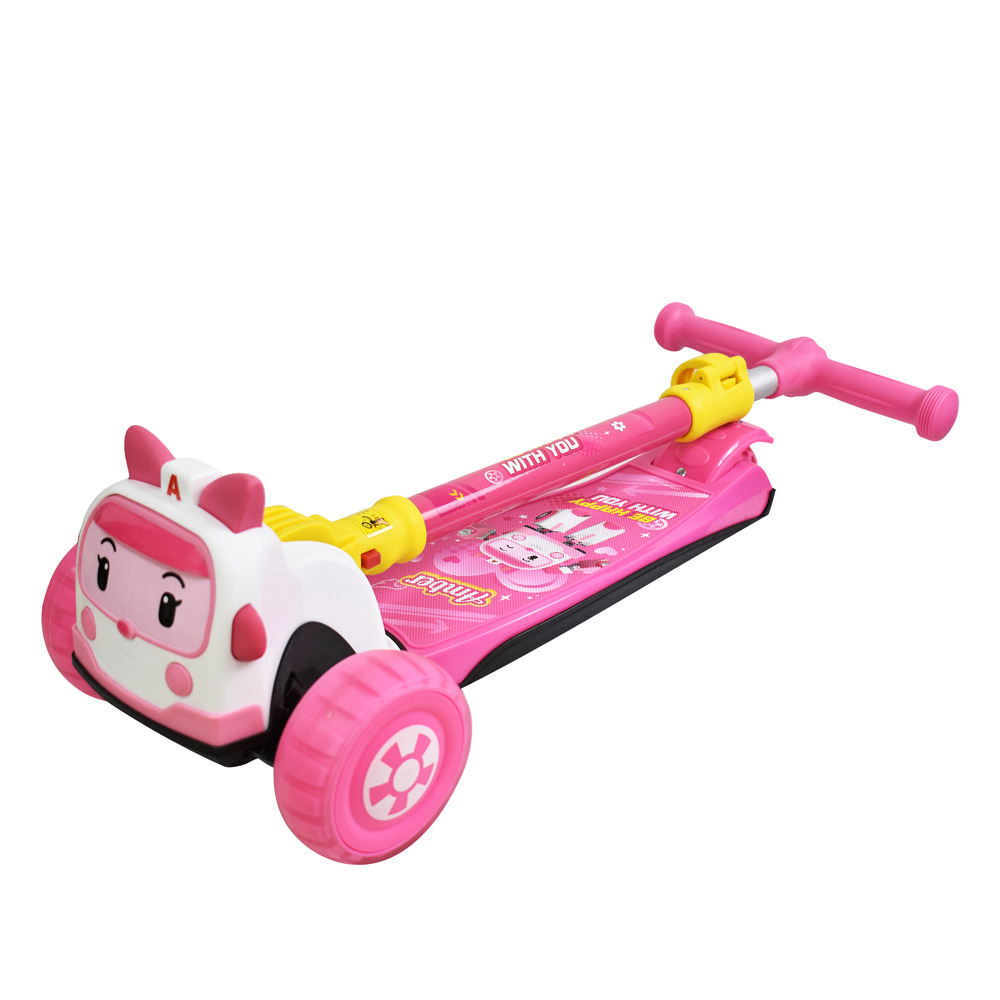 親親 CCTOY 台灣正版授權 救援小英雄 AMBER安寶 炫彩兒童滑板車(RT-925 粉紅色), , large