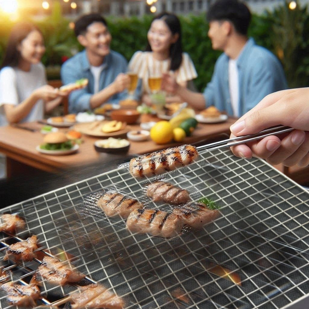 【HomeMax】正304不鏽鋼方格烤肉網30x48cm/40x60cm/燒烤網/BBQ/SGS認證/安全無毒/可重複使用●台灣製造●, , large