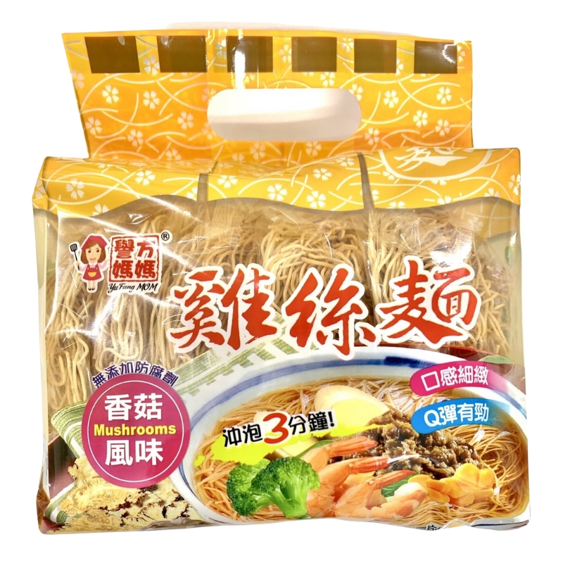 譽方媽媽 雞絲麵-香菇風味 300g, , large