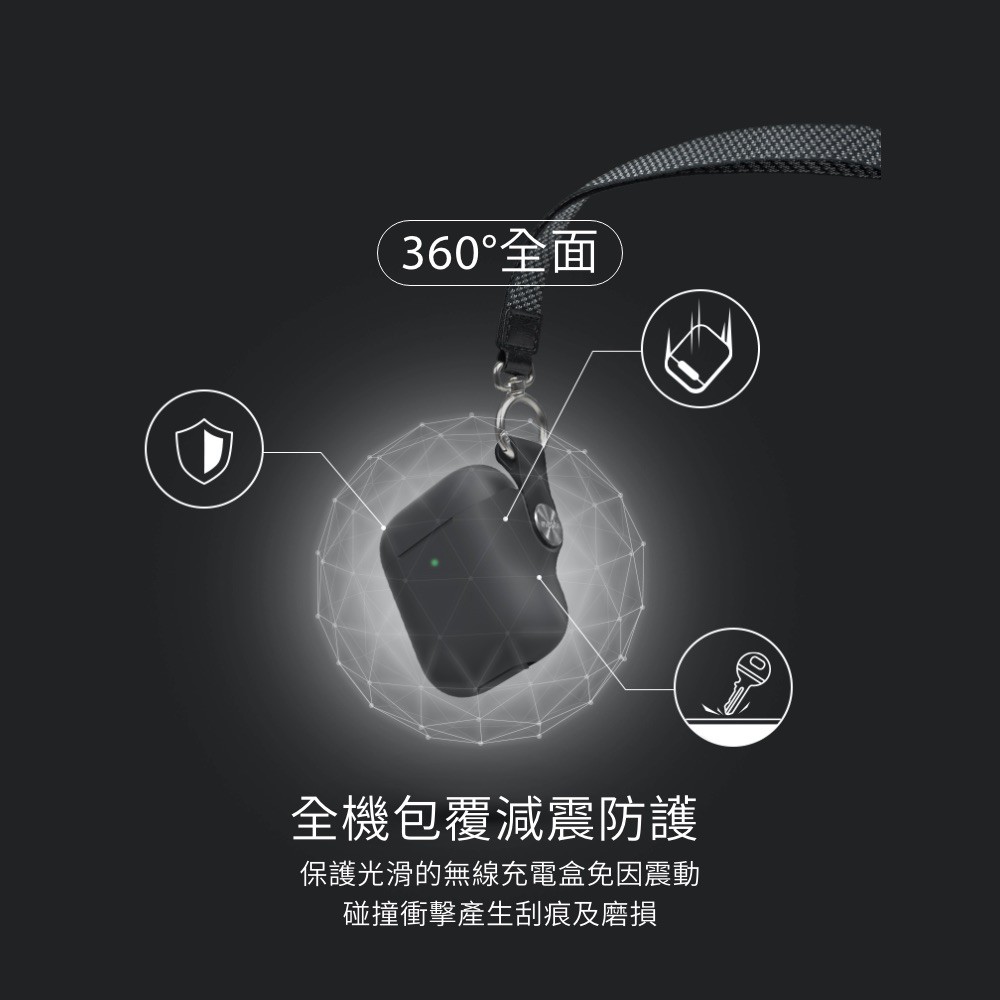 Moshi Pebbo for AirPods 藍牙耳機充電盒保護套 (1,2代通用)(附可拆式腕帶), , large