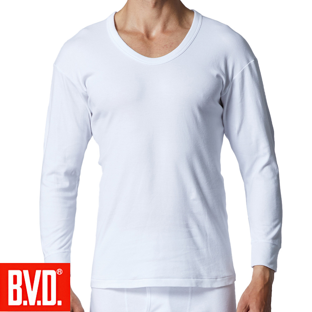 BVD厚綿U領長袖衫, , large