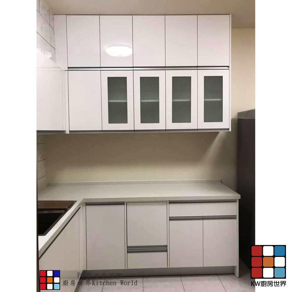 【KW廚房世界】系統廚具 廚房設計 客製化 廚櫃 流理台 工廠直營 L型流理台 搭林內牌排油煙機 櫻花牌瓦斯爐, , large