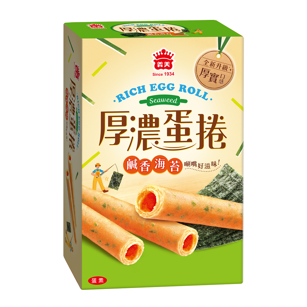 義美厚濃蛋捲(海苔)152g, , large