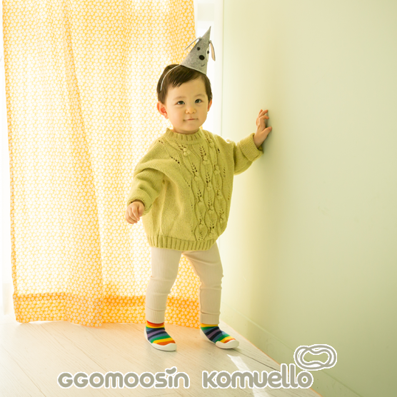 【GGOMOOSIN】學步鞋─彩虹條紋(115mm/125mm/135mm/145mm), , large