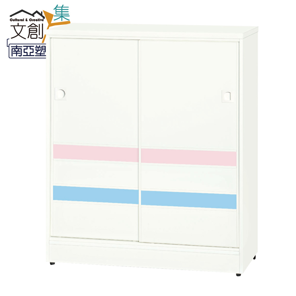 【文創集】多比斯 環保2.9尺南亞塑鋼推門鞋櫃(客約商品), , large