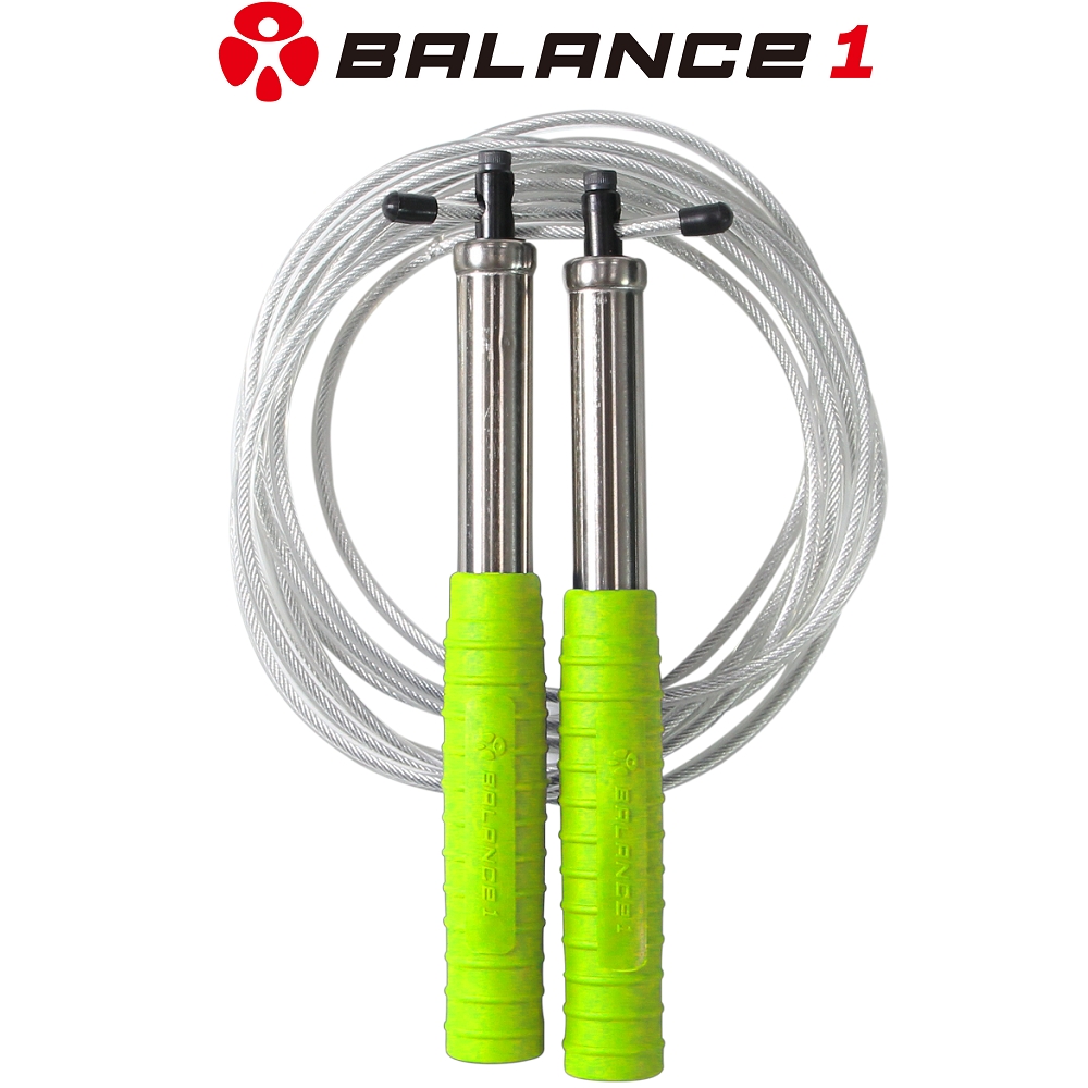 BALANCE 1 crossfit快速鋼索跳繩 可調整長度 綠, , large