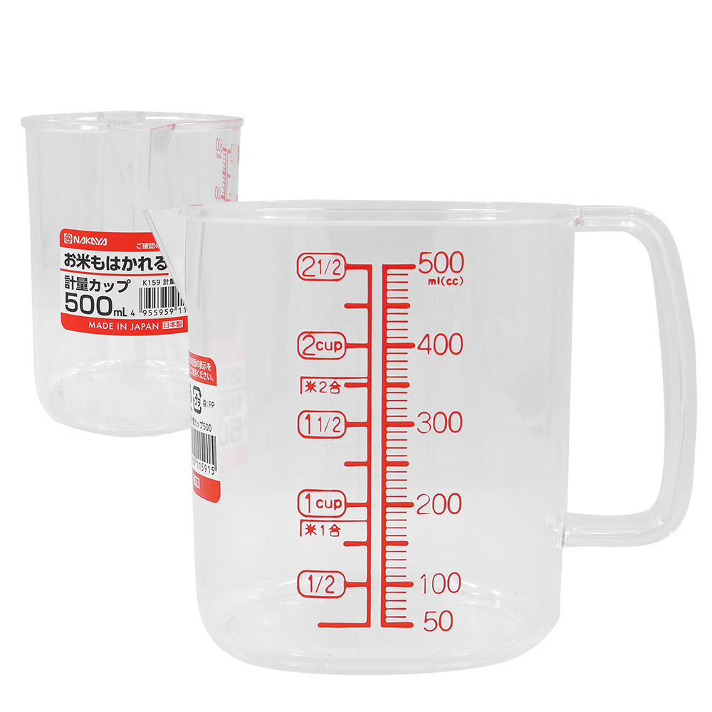 日本製PP計量杯-500ml-2入, , large
