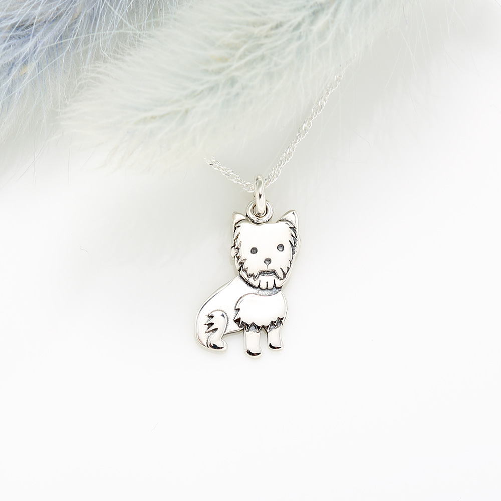 【Angel & Me】Yorkshire Dog s925 sterling silver necklace Birthday gift, , large