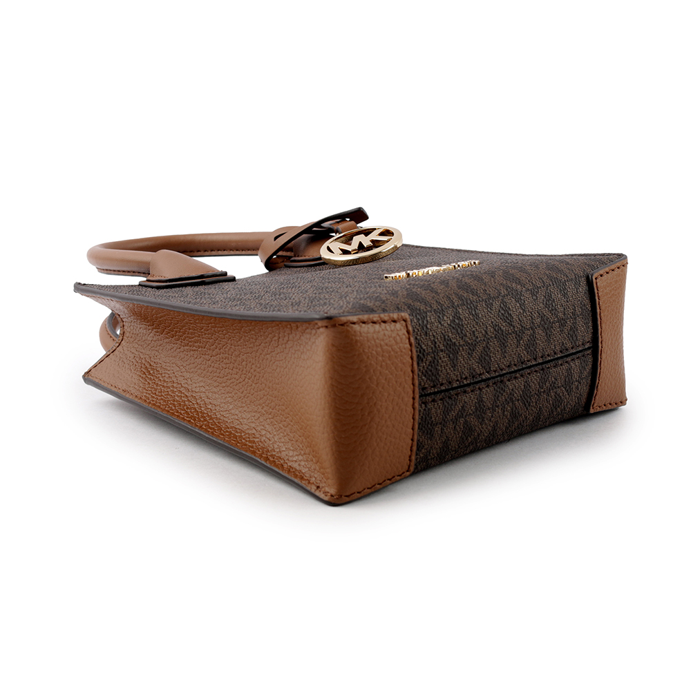 Michael Kors Mercer 塗層帆布手提/斜背二用迷你琴譜包/咖啡色, , large