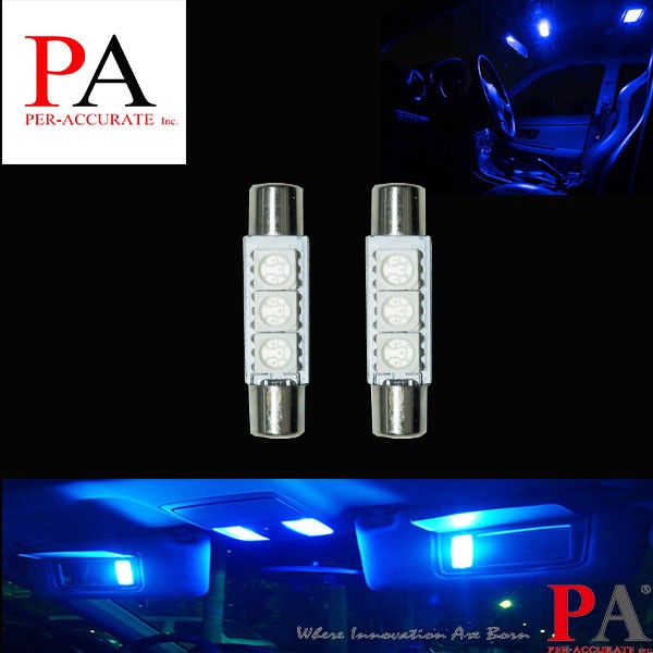 【PA LED】Mazda 3 6 CX3 CX5 保險絲型 29MM 31MM 3晶 SMD LED 白光 化妝燈, , large