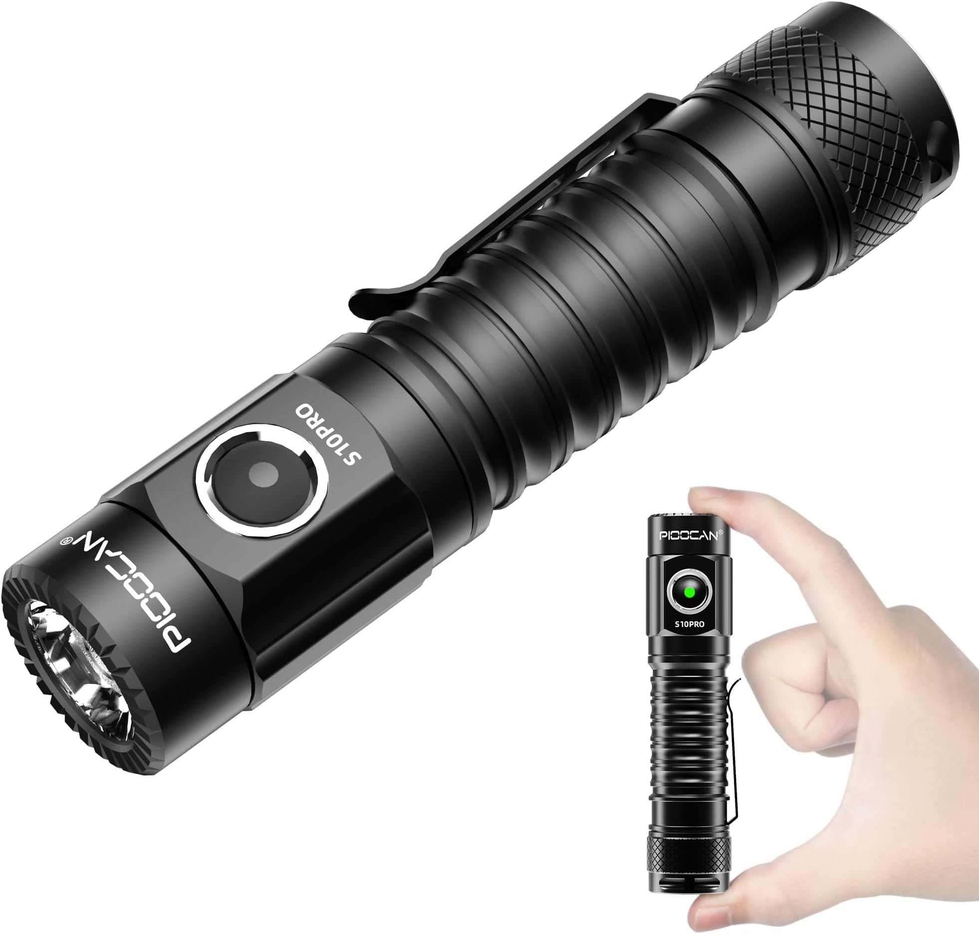 【錸特光電】PIOOCAN S10PRO 充電式手電筒 尾部磁吸, , large