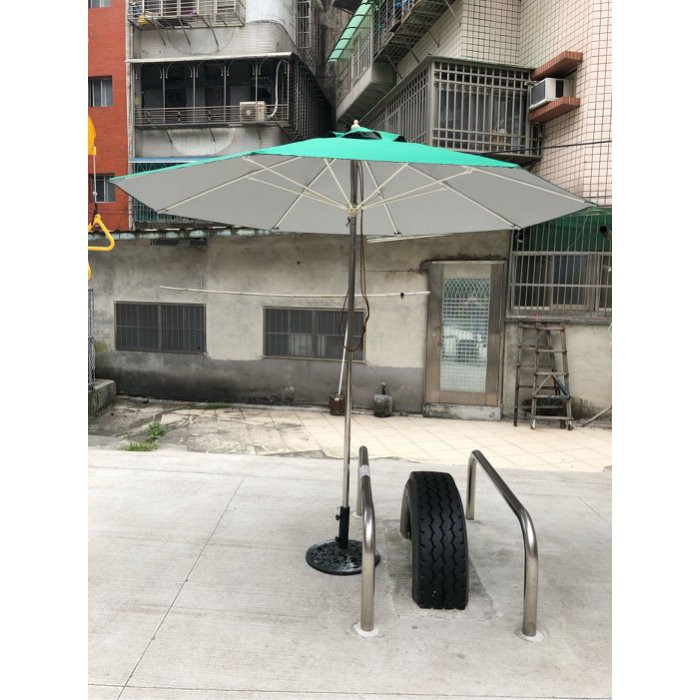 【BROTHER兄弟牌】台灣製造 7尺/9尺單柱不鏽鋼管柄防鏽太陽傘 ，可優惠加購傘座/組, , large
