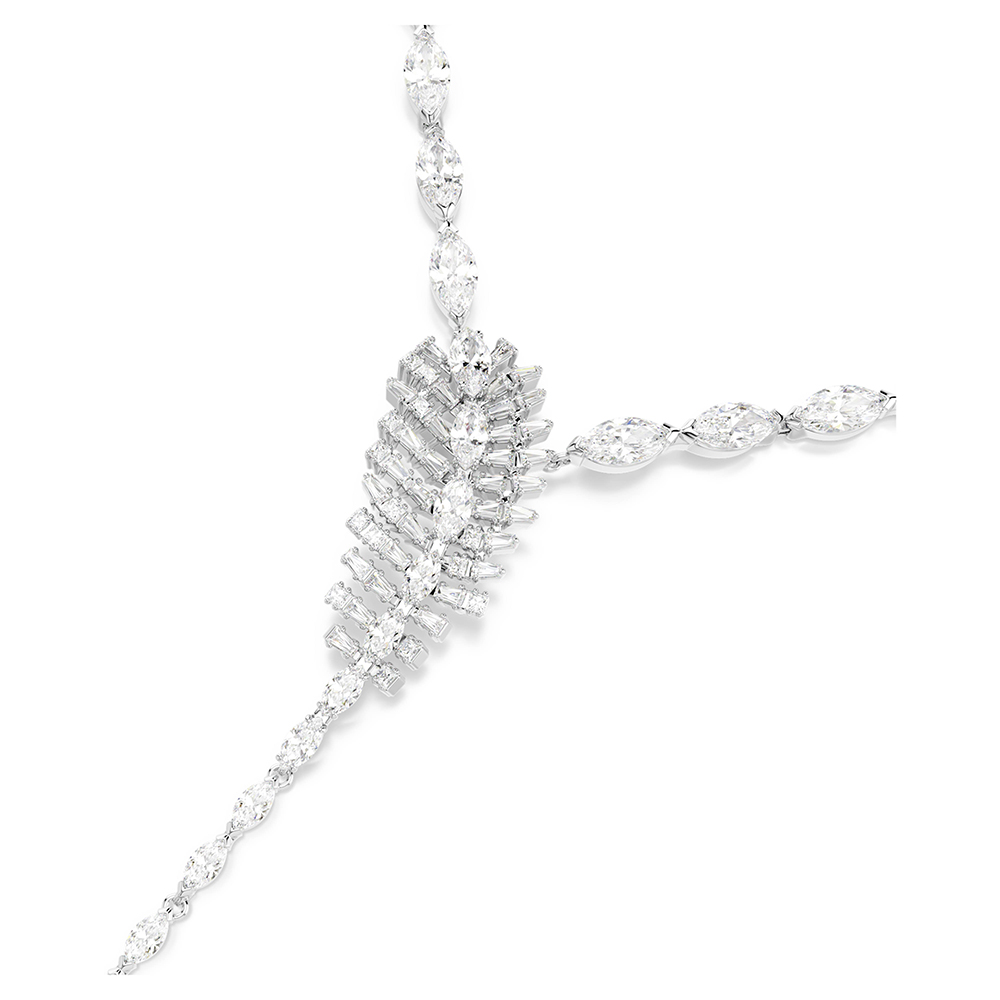 SWAROVSKI 施華洛世奇Vienna Y字形天鵝羽毛鋯石項鍊 送禮 禮物 推薦(5749265), , large