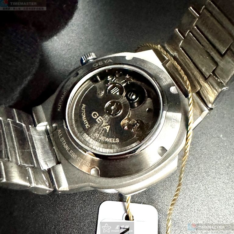 [星晴錶業]GEYA手錶,44mm,G78183GWB寶藍色錶面銀錶殼銀色精鋼錶帶款, , large