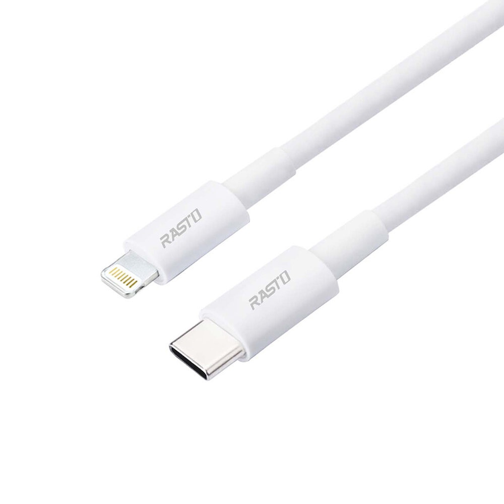 RASTO RX44 蘋果快充傳輸線 2M Type-C to Lightning PD快充 20W 充電傳輸二合一, , large
