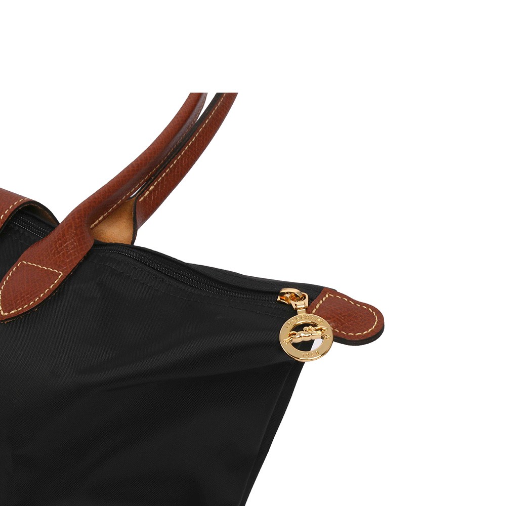 LONGCHAMP L號長把LE PLIAGE摺疊水餃包(黑色), , large