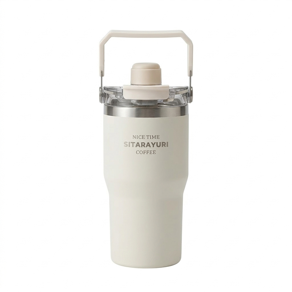 【H&R安室家】SITARAYURI磁吸蓋附吸管可手提304不鏽鋼保溫杯600ml(H15), , large
