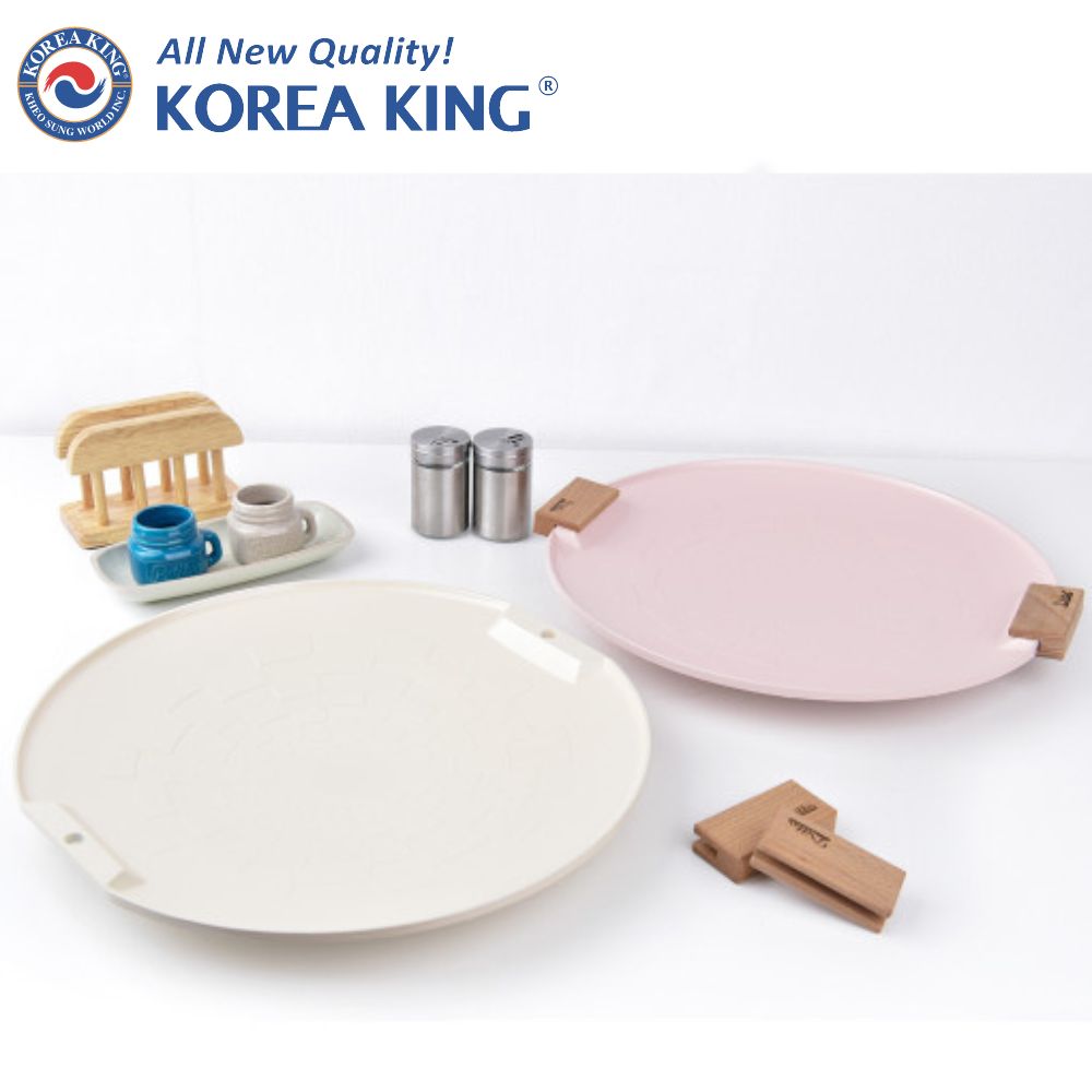 【Korea King】韓國製韓式天然陶瓷不沾煎烤盤 38cm, , large
