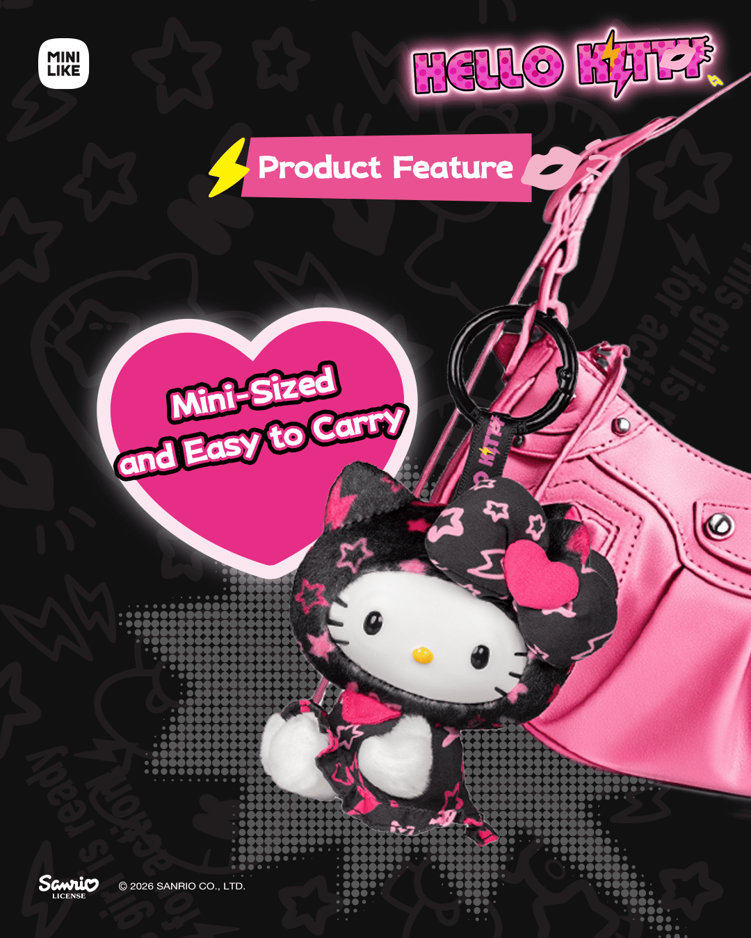 【際洋文化】Hello Kitty款街頭潮變系列毛絨捏捏樂Mini, , large