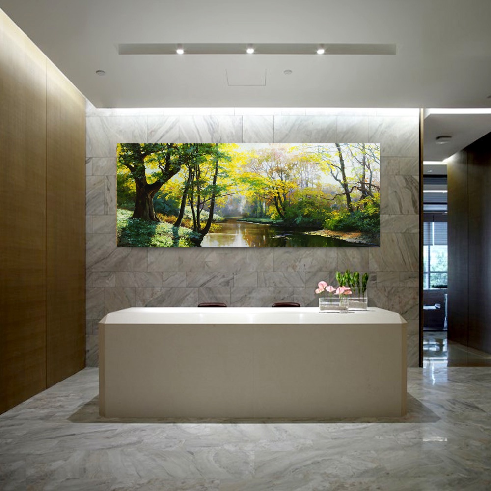 【御畫房】秘境 國家一級畫師手繪油畫60&times;120cm(VF-30), , large