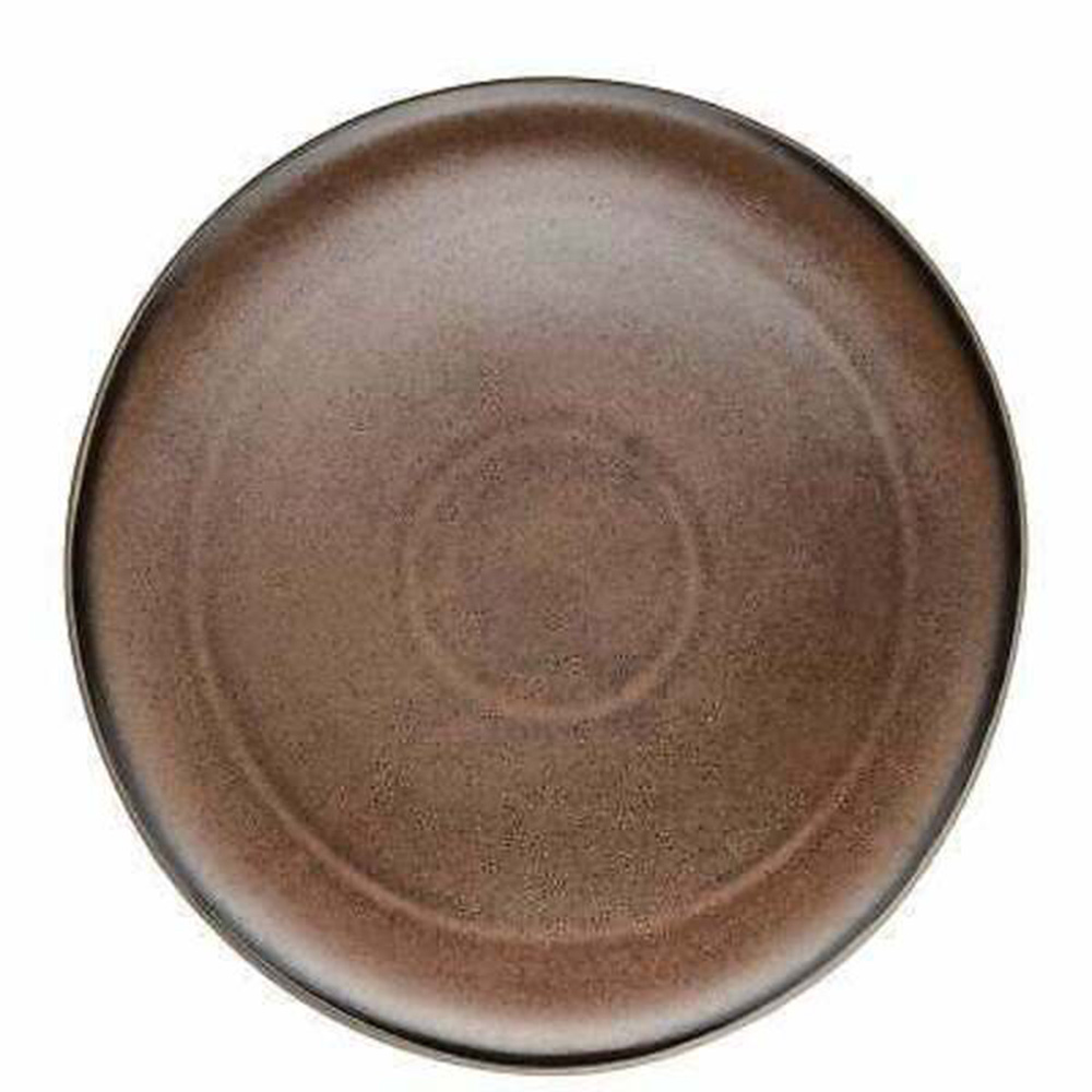 Rosenthal-Junto-shaped round flat plate - brown bronze 30cm, , large