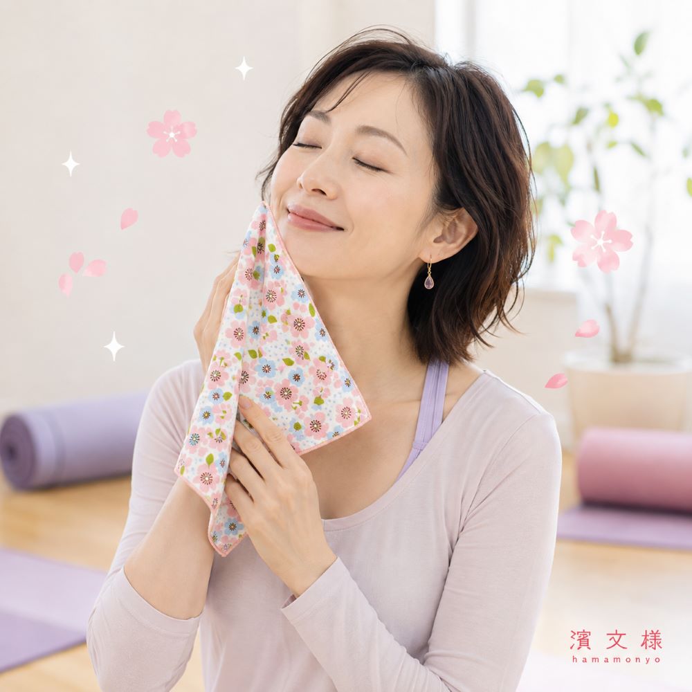 [瑪莎利亞]　日本製【濱文漾】純棉手帕/方巾－繽紛櫻花（3入組）, , large