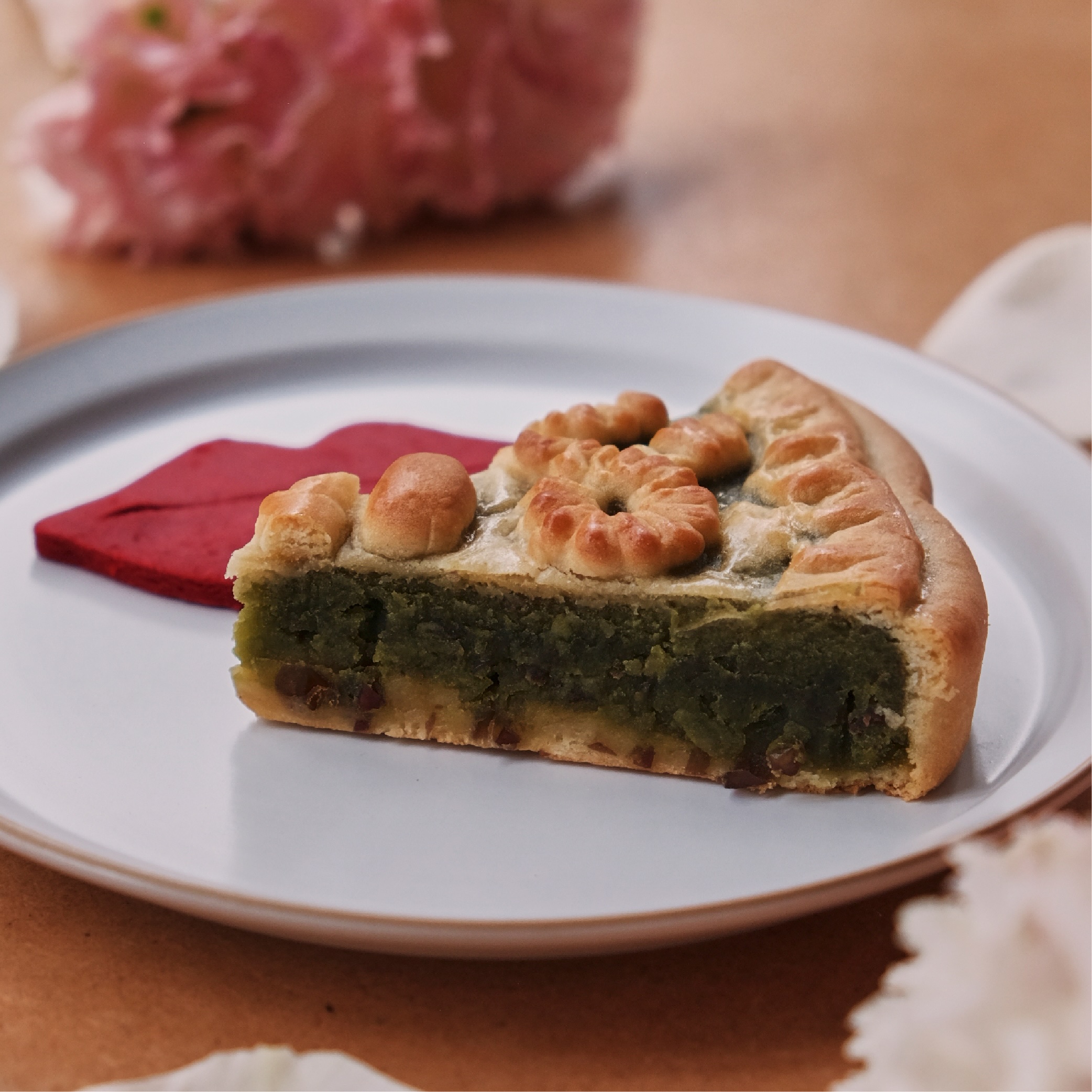 【喜豐香1985】母親節限定｜美人絳唇紅 綠茶紅豆大餅禮盒 &mdash; 台灣傳統漢餅手工製作, , large