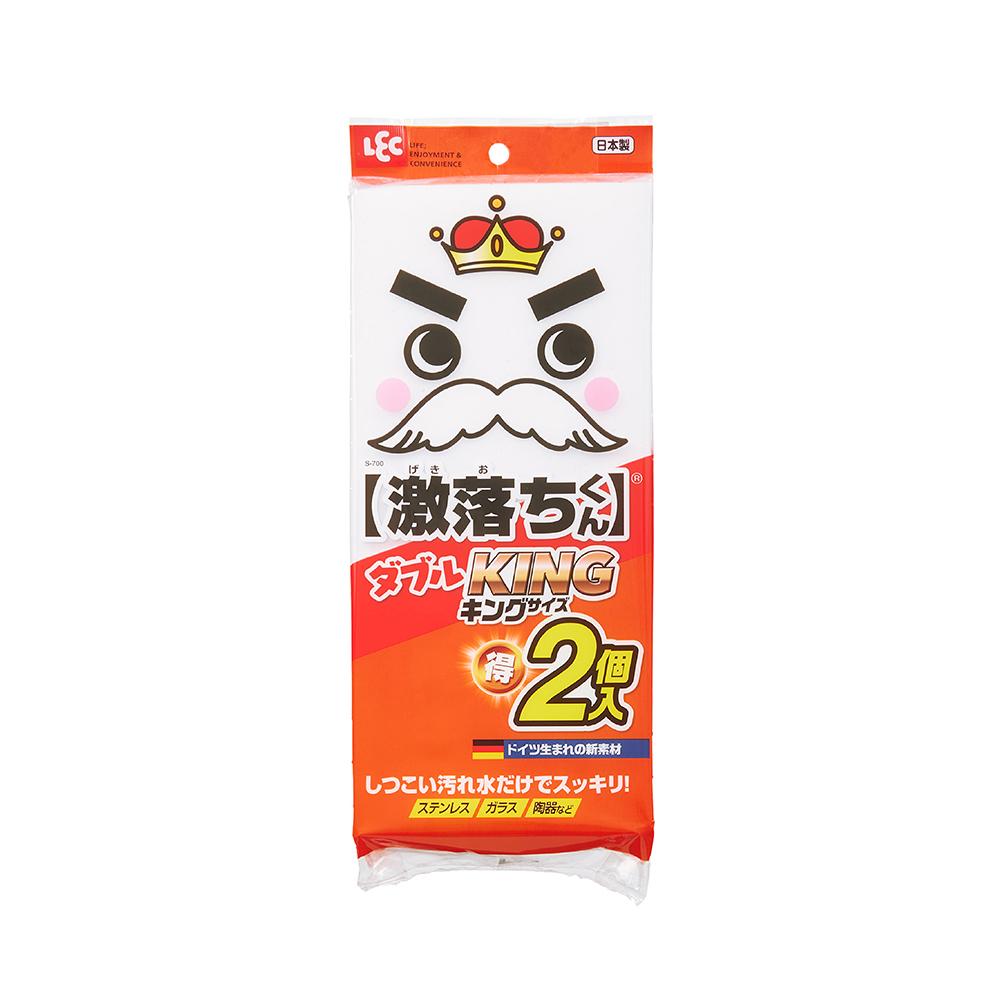 【唯可】LEC激落君日製免洗劑去污科技海綿(KING尺寸)2入, , large