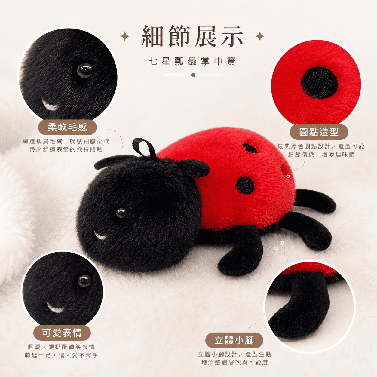 【際洋文化】象皮兔 七星瓢蟲掌中寶, , large