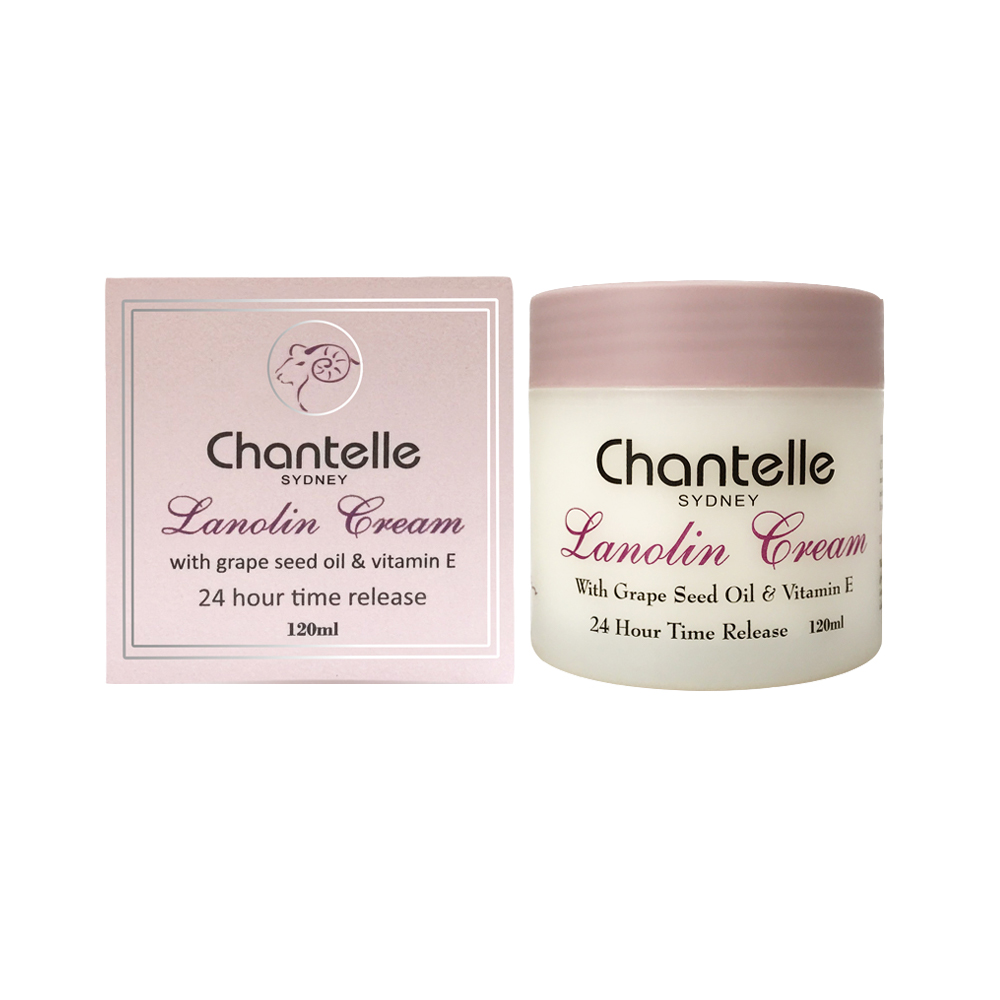 Chantell 綿羊霜含葡萄籽油及維他命E (4入組 120ml/罐), , large