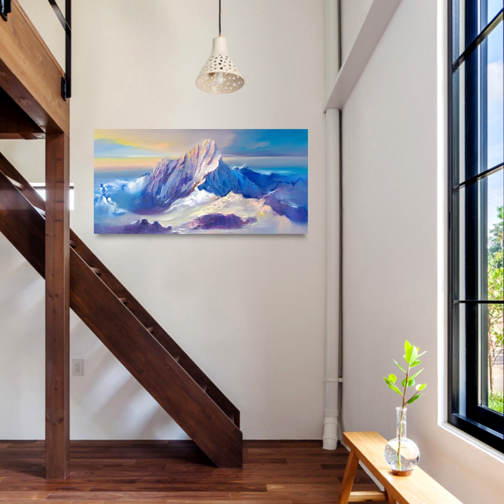 【御畫房】玉山 國家一級畫師手繪油畫60&times;120cm(VF-60), , large