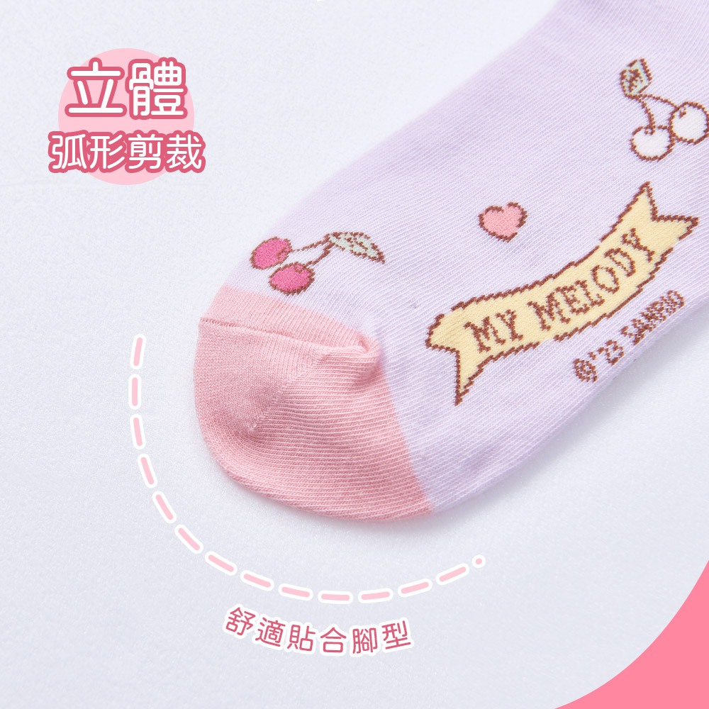 (多款)Sanrio 三麗鷗 美樂蒂童襪【旺達棉品】MM-716 MM-719, , large