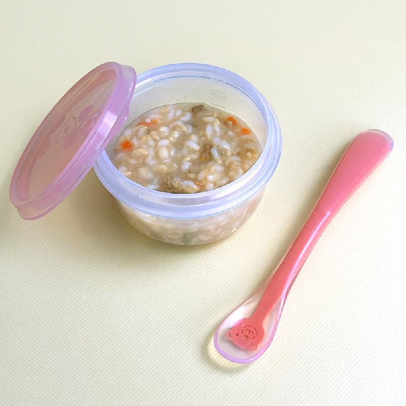 【韓國 SiliPot】鉑金矽膠幼兒湯匙 熊讚 長頸鹿 附保存盒(可熱水消毒 防摔 仿奶嘴頭)兒童湯匙 餵食湯匙), , large